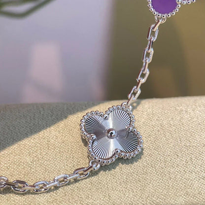 [⭐Aura] CLOVER 5 MOTIF VIOLET BRACELET COLLECTION
