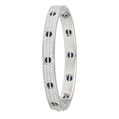 [⭐Aura]LOVE BRACELET 6.1MM DIAMOND-PAVED CERAMIC