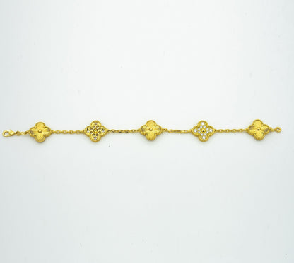 [⭐Aura] CLOVER 5 MOTIF LASER BRACELET COLLECTION