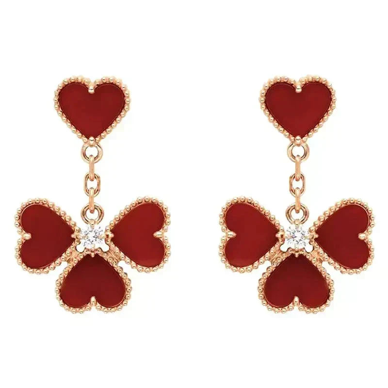 [⭐Aura]SWEET CLOVER CARNELIAN EARRINGS