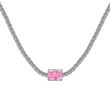 [Aura Jewelry]2.0 carat Ornate Emerald Cut Necklace