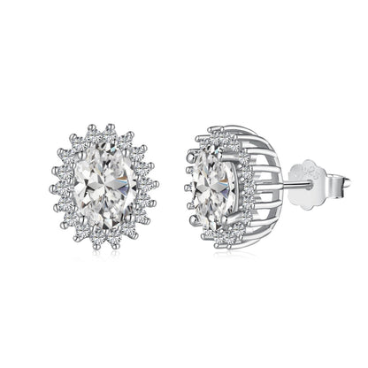 [Aura Jewelry]Delicate Radiant Oval Cut Daily Earrings