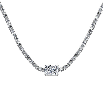 [Aura Jewelry]2.0 carat Ornate Emerald Cut Necklace