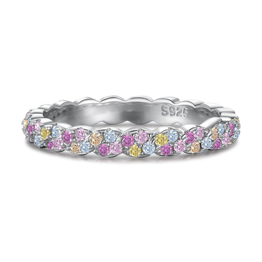 [Aura Jewelry]Dainty Ebullient Round Cut Daily Ring