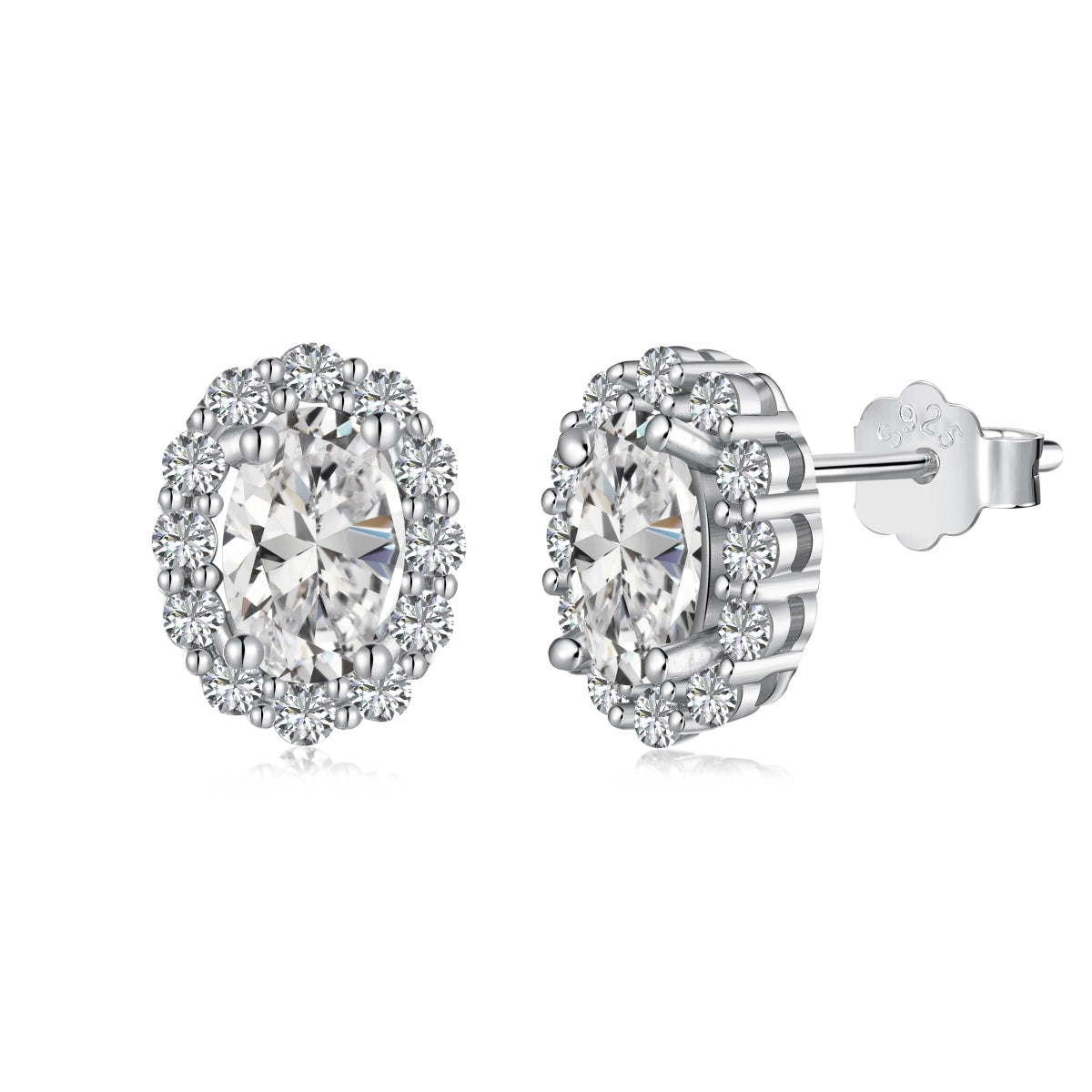 [Aura Jewelry]Delicate Unique Oval Cut Daily Earrings
