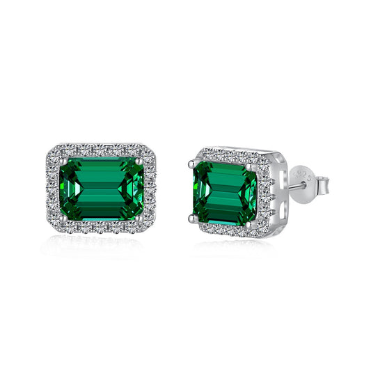 [Aura Jewelry]Luxurious Dainty Emerald Cut Banquet Earrings