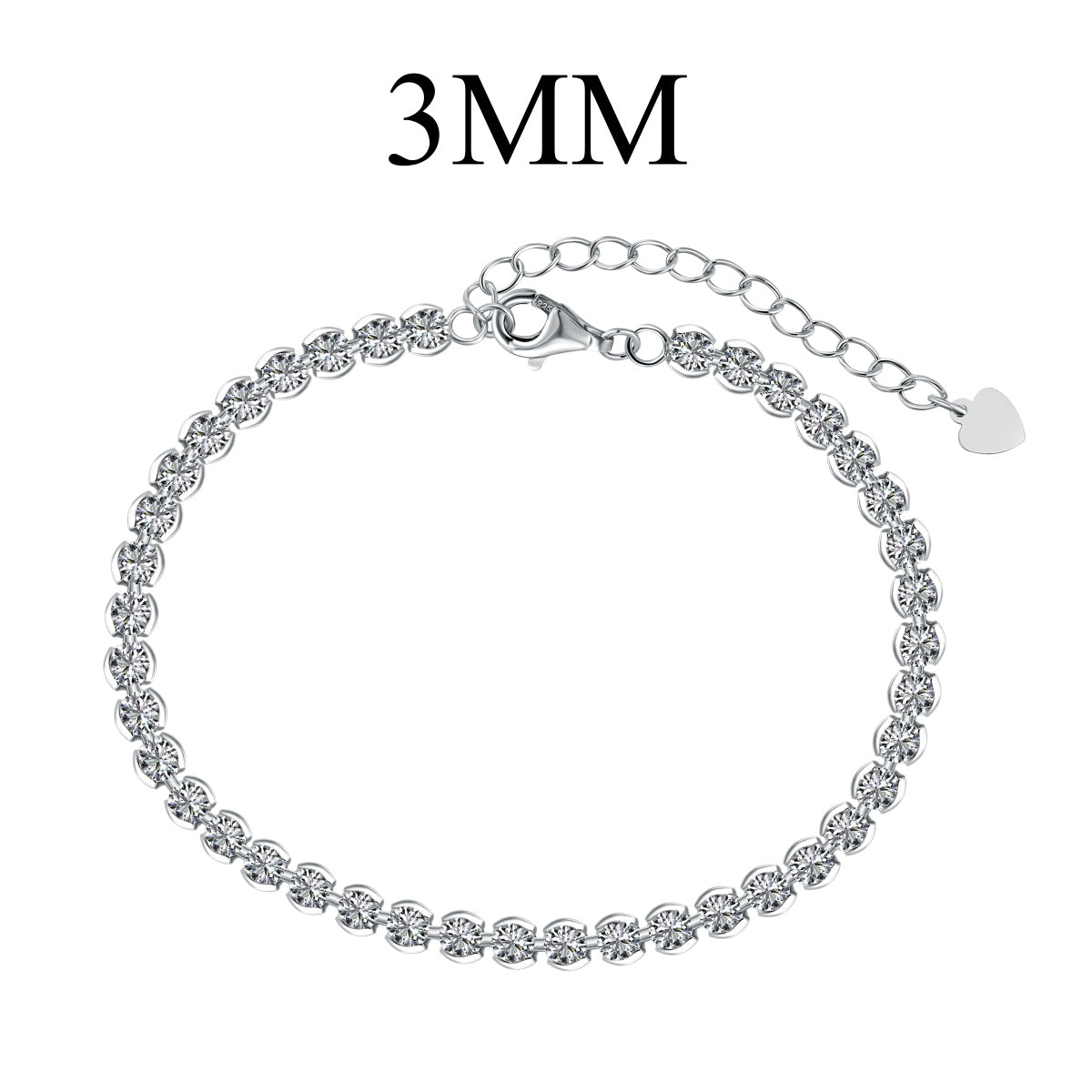 [Aura Jewelry]Ornate  Sparkling Round Cut Daily Bracelet