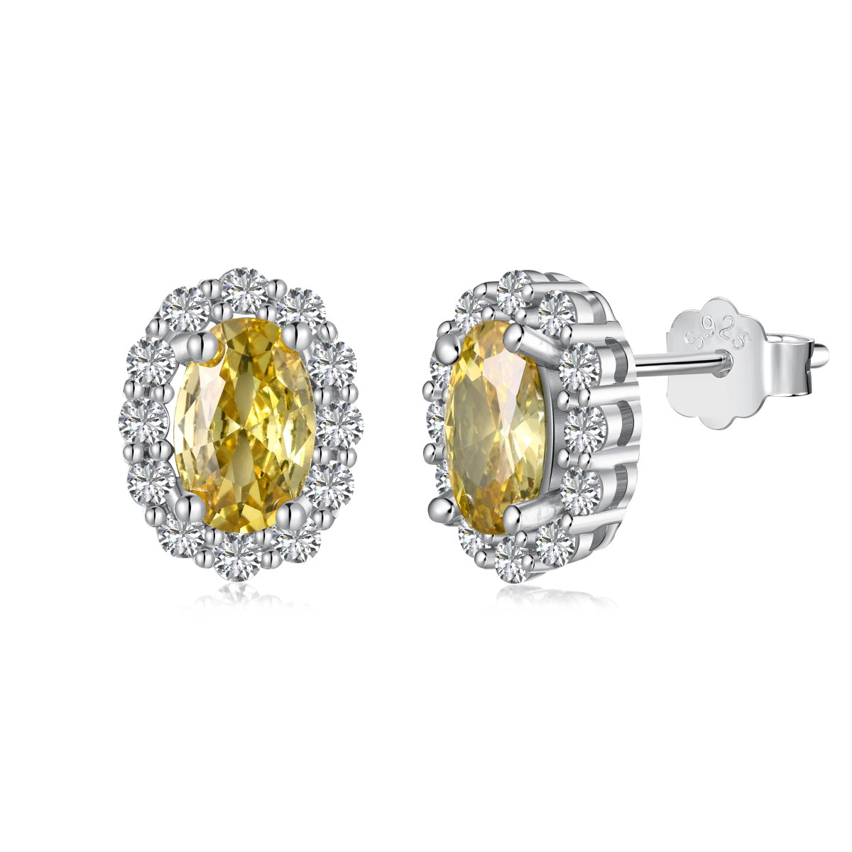 [Aura Jewelry]Delicate Unique Oval Cut Daily Earrings