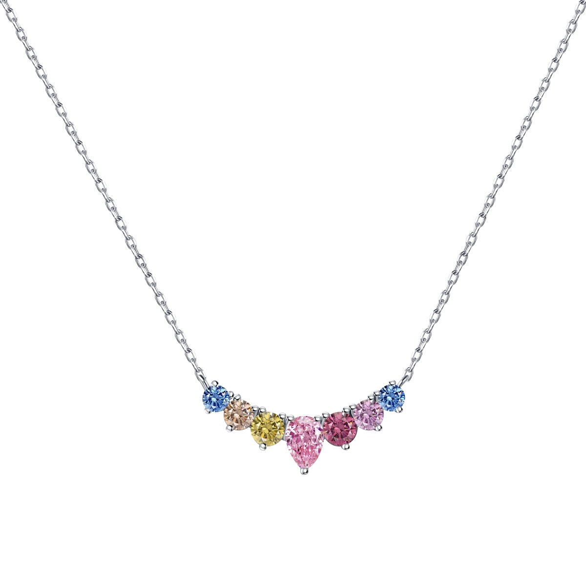[Aura Jewelry]Dainty Colorful Heart Necklace