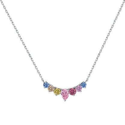 [Aura Jewelry]Dainty Colorful Heart Necklace
