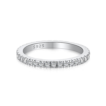 [Aura Jewelry]Delicate Sparkling Round Cut Daily Ring