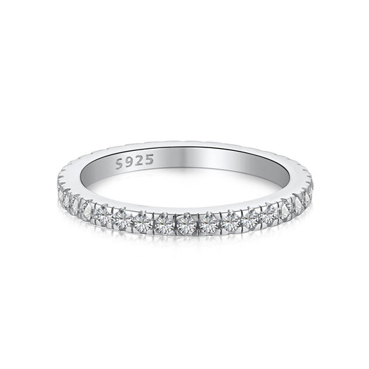 [Aura Jewelry]Delicate Sparkling Round Cut Daily Ring