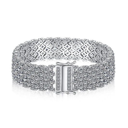 [Aura Jewelry]Ornate Elegant Round Cut Party Bracelet