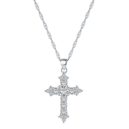 [Aura Jewelry]Delicate Cross Shape Necklace