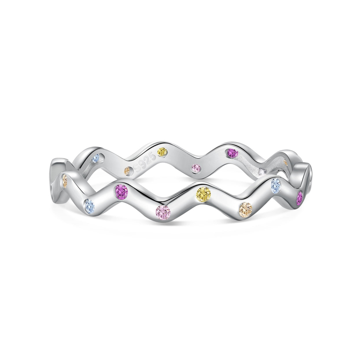 [Aura Jewelry]Ornate Vibrant Round Cut Daily Ring