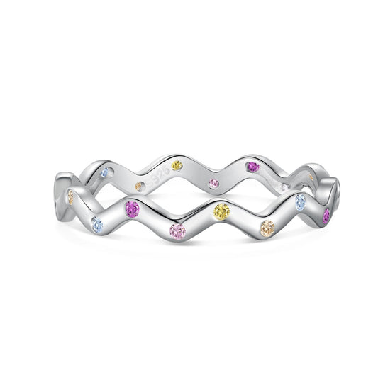 [Aura Jewelry]Ornate Vibrant Round Cut Daily Ring