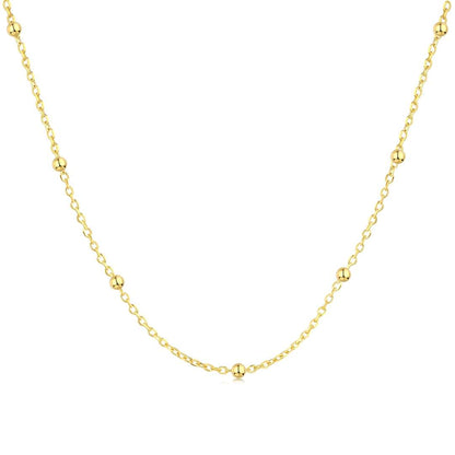 [Aura Jewelry]Small Bead Clavicle Chain Simple Necklace