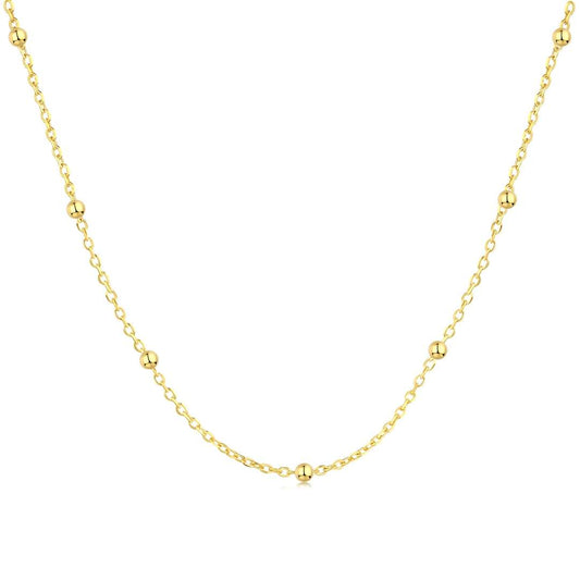 [Aura Jewelry]Small Bead Clavicle Chain Simple Necklace