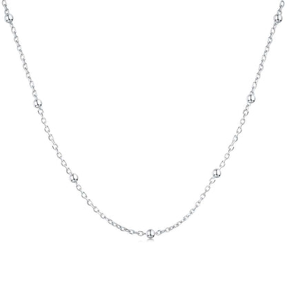 [Aura Jewelry]Small Bead Clavicle Chain Simple Necklace