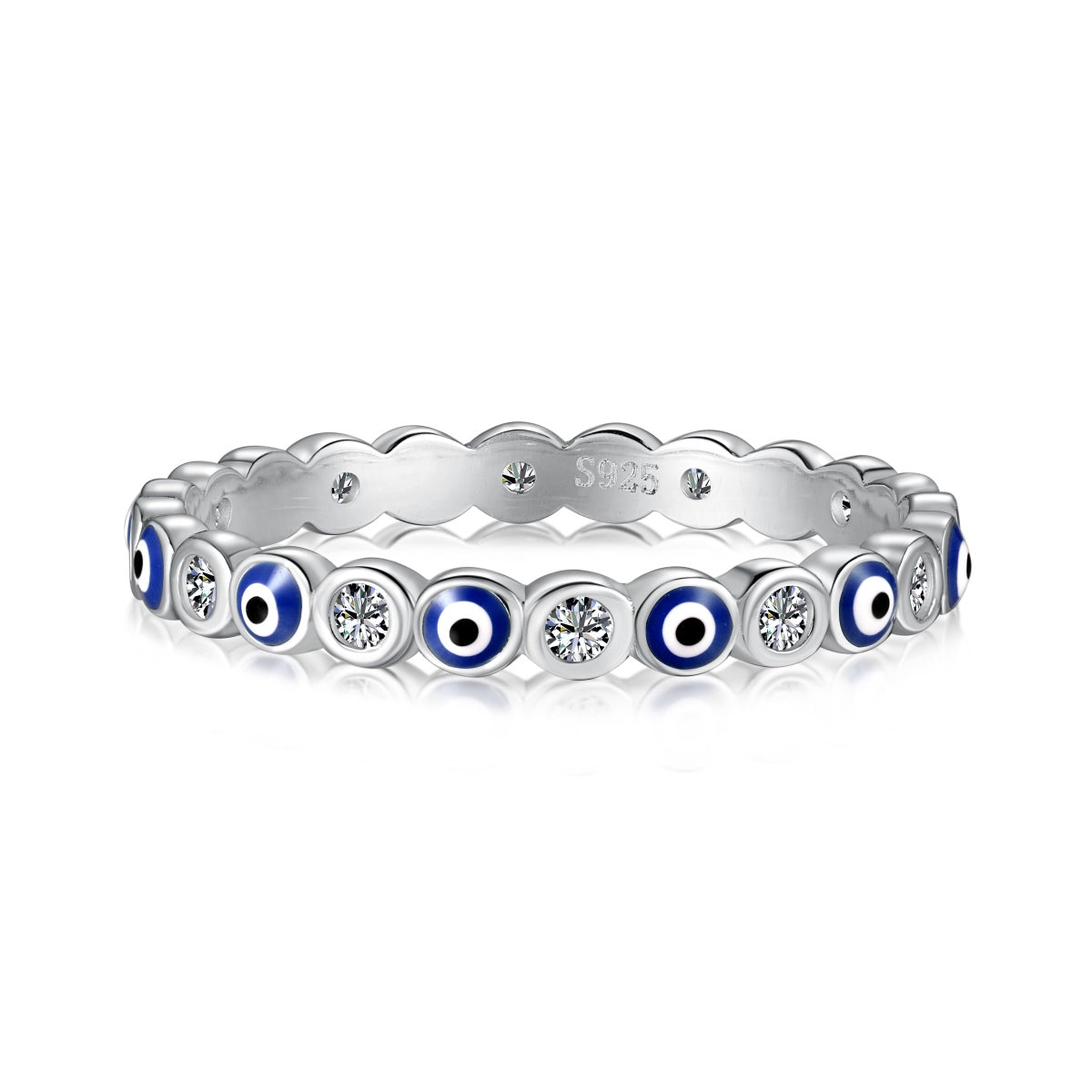 [Aura Jewelry]Sparkling Vibrant Round Shape Daily Ring