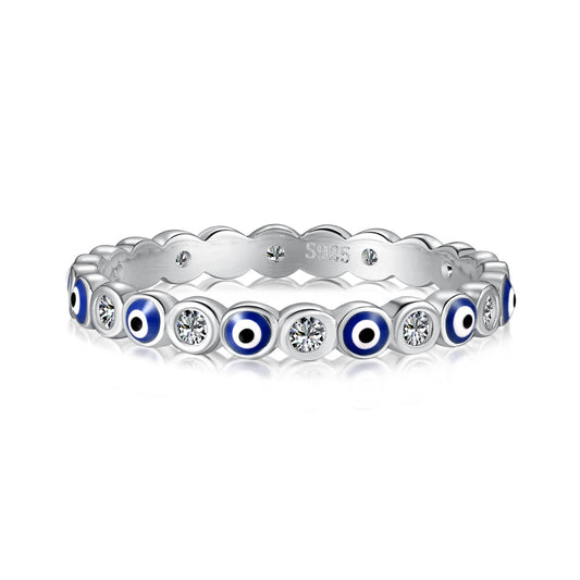 [Aura Jewelry]Sparkling Vibrant Round Shape Daily Ring
