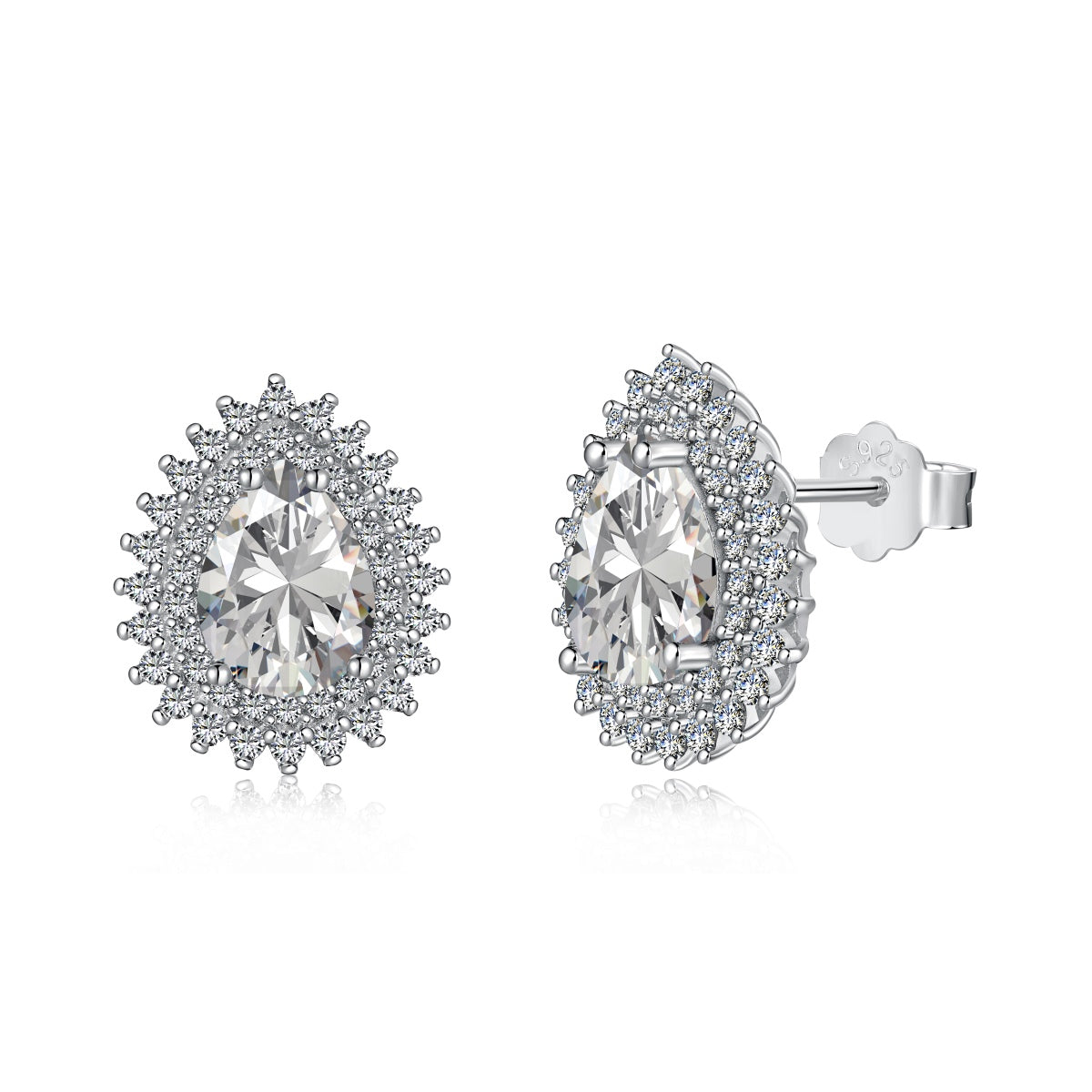 [Aura Jewelry]Delicate Gorgeous Pear Cut Daily Earrings