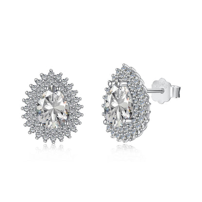 [Aura Jewelry]Delicate Gorgeous Pear Cut Daily Earrings