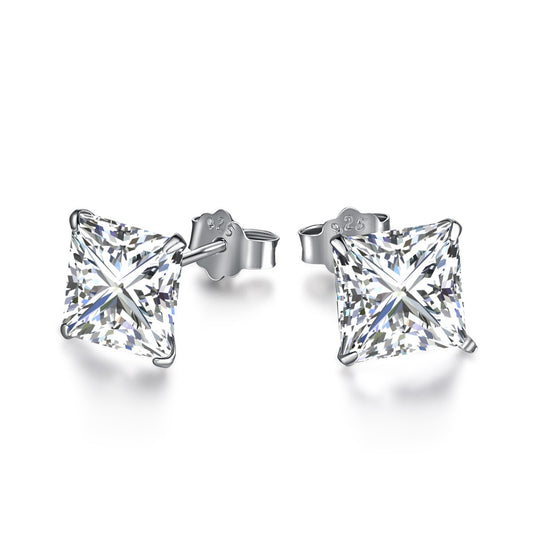 [Aura Jewelry]Ornate Square Shape Earrings