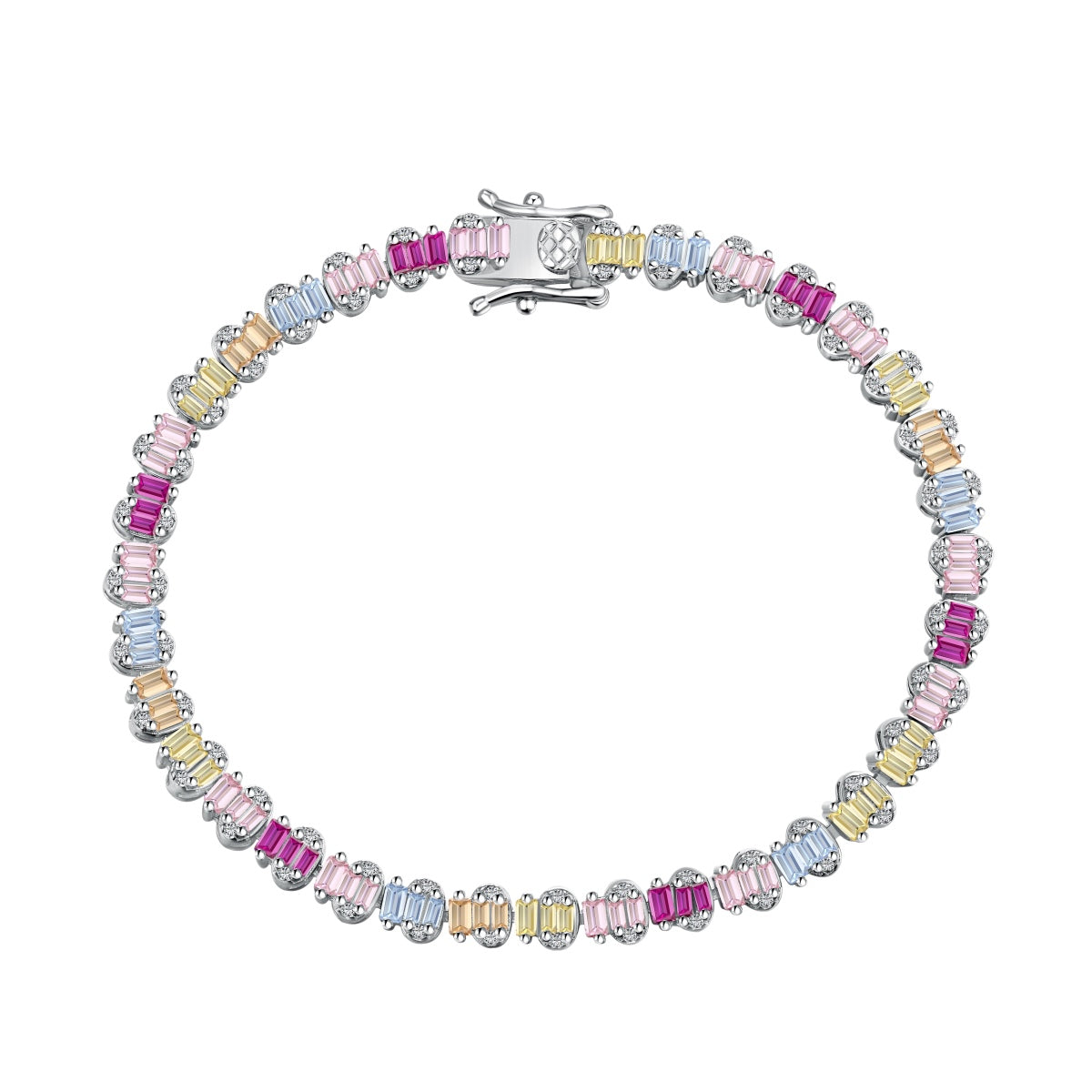 [Aura Jewelry]Delicate Colorful Emerald Cut Party Bracelet