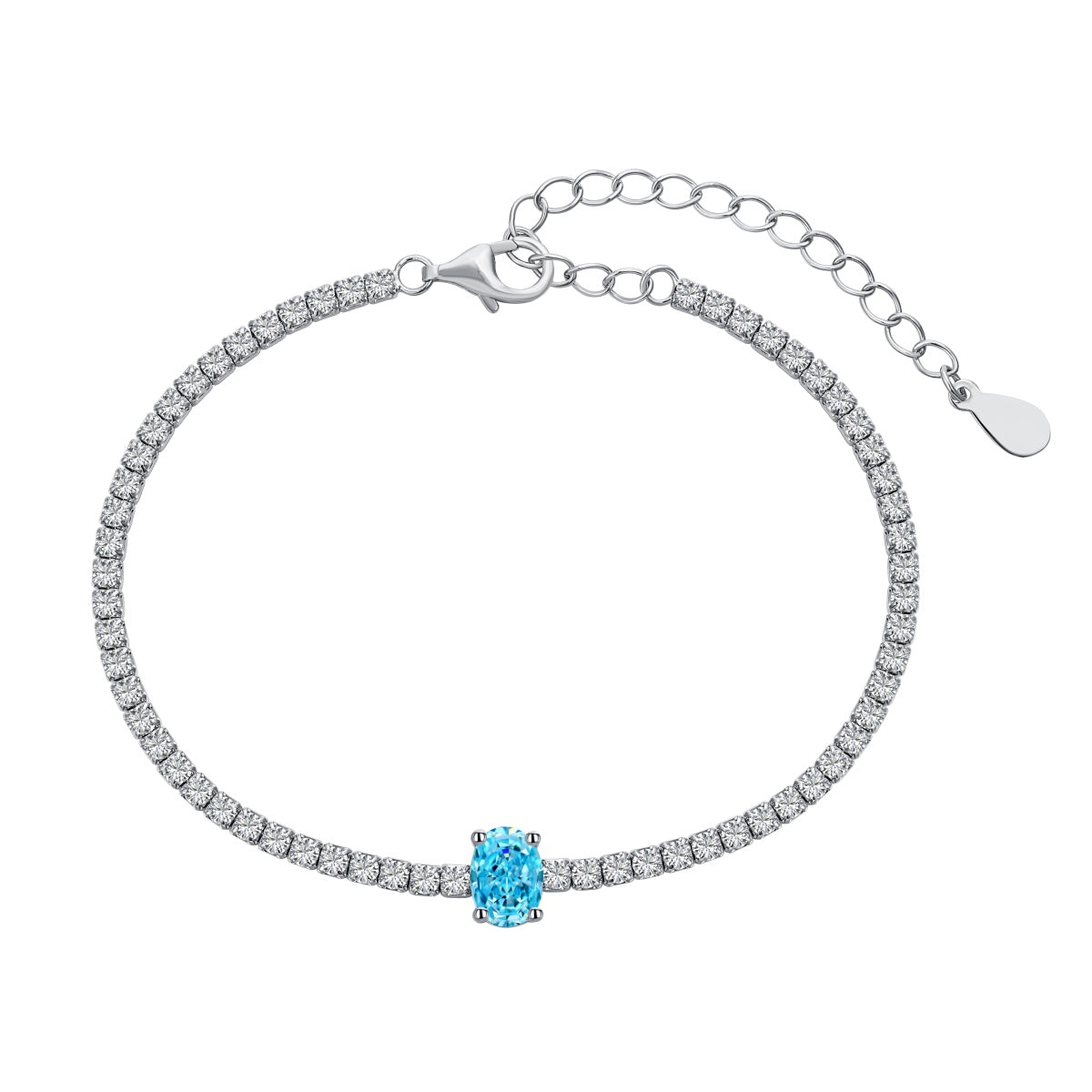 [Aura Jewelry]0.75 Carat Exquisite Oval Cut Daily Bracelet