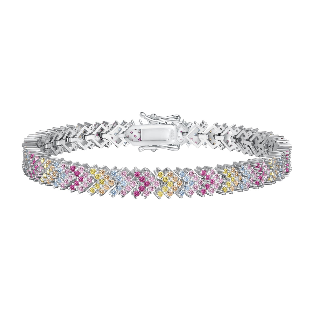 [Aura Jewelry]Ornate Sparkling Round Cut Party Bracelet