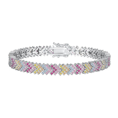 [Aura Jewelry]Ornate Sparkling Round Cut Party Bracelet