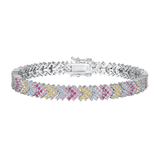 [Aura Jewelry]Ornate Sparkling Round Cut Party Bracelet