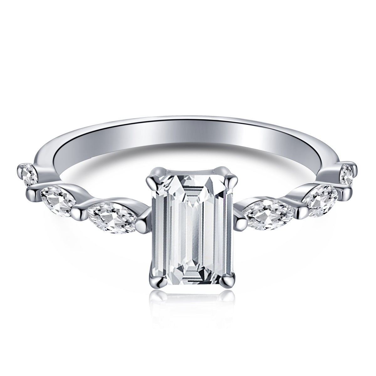 [Aura Jewelry]1.0 Carat Dainty Resplendent Radiant Cut Daily Ring