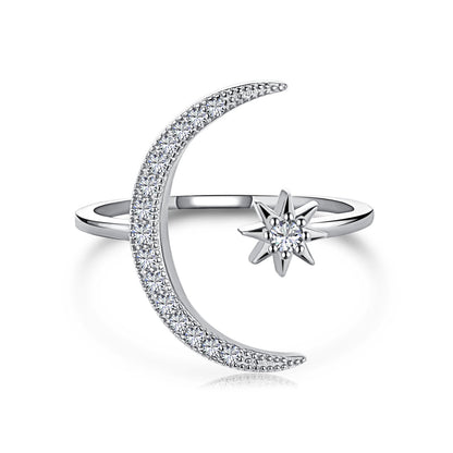 [Aura Jewelry]Eternity Moon & Star Ring