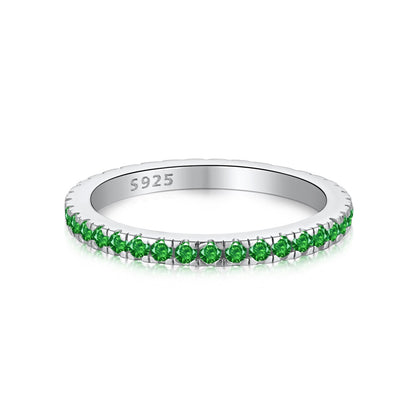 [Aura Jewelry]Delicate Sparkling Round Cut Daily Ring