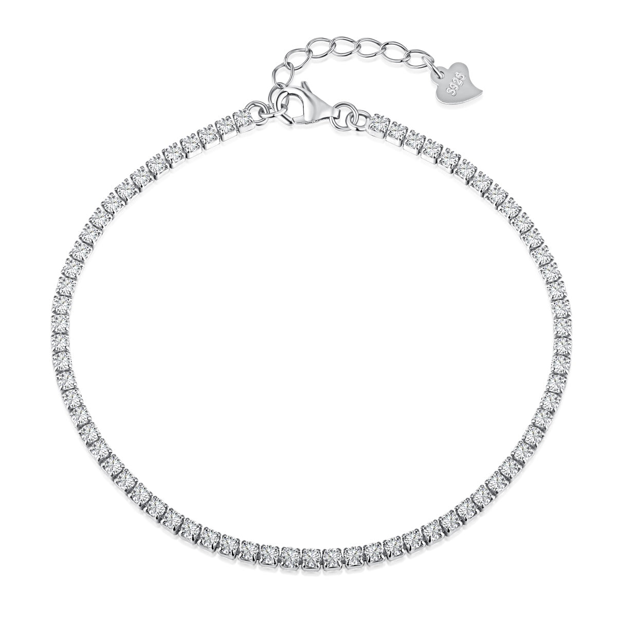 [Aura Jewelry]Radiant Shinning Princess Cut Tennis Bracelet