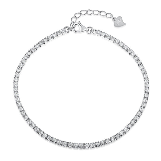 [Aura Jewelry]Radiant Shinning Princess Cut Tennis Bracelet