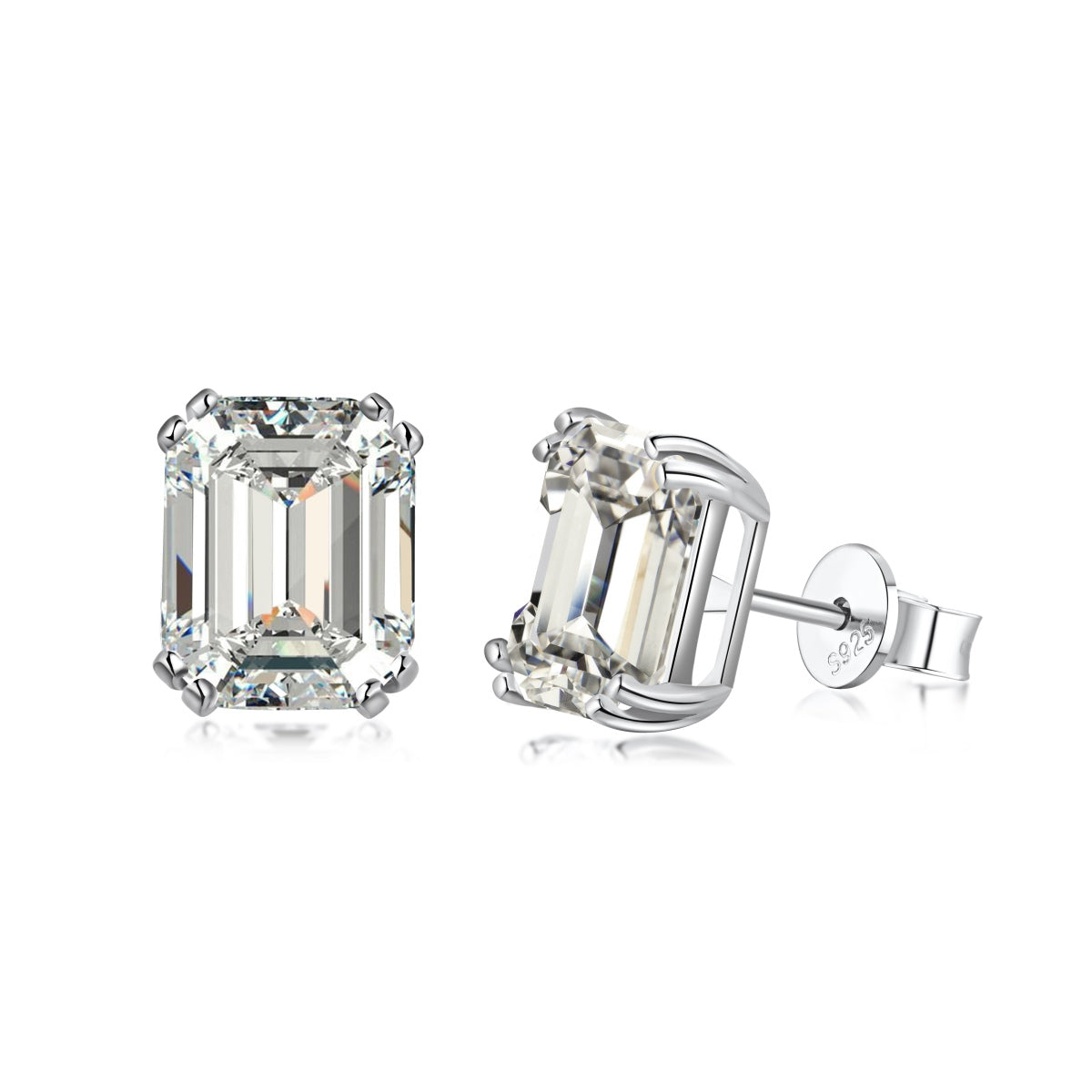 [Aura Jewelry]Dazzling Square Shape Earrings