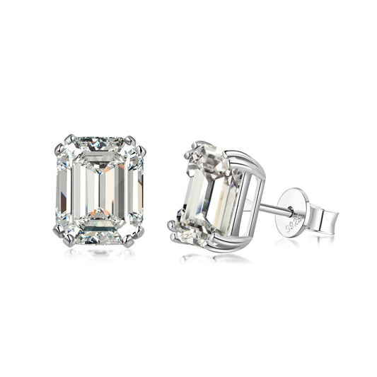 [Aura Jewelry]Dazzling Square Shape Earrings