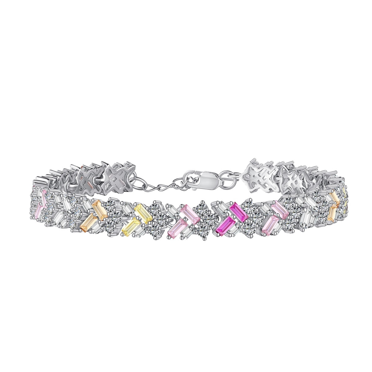 [Aura Jewelry]Dazzling Unique Multi Shape Daily Bracelet