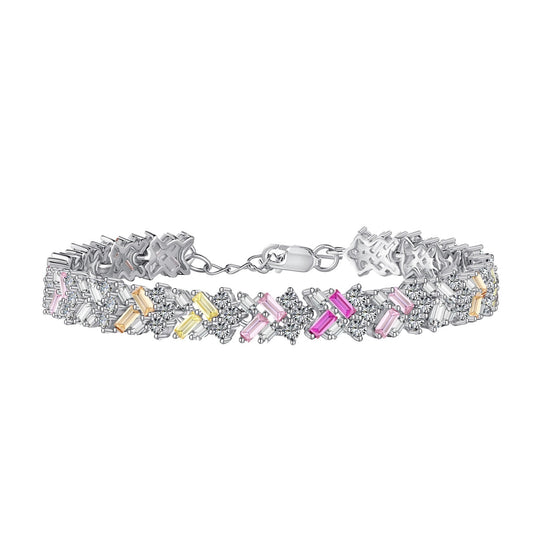 [Aura Jewelry]Dazzling Unique Multi Shape Daily Bracelet
