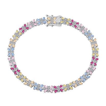 [Aura Jewelry]Radiant Colorful Emerald Cut Party Bracelet