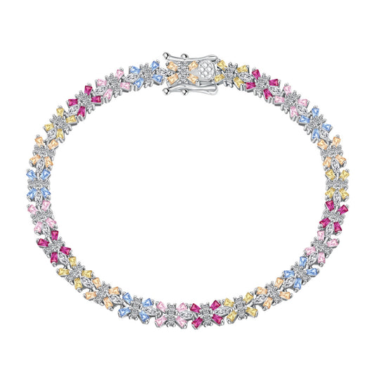 [Aura Jewelry]Radiant Colorful Emerald Cut Party Bracelet