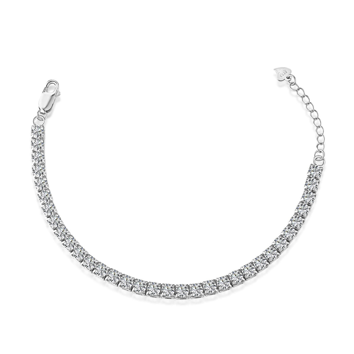 [Aura Jewelry]Sparkling Radiant Princess Cut Tennis Bracelet