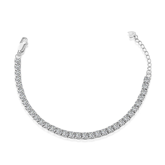 [Aura Jewelry]Sparkling Radiant Princess Cut Tennis Bracelet