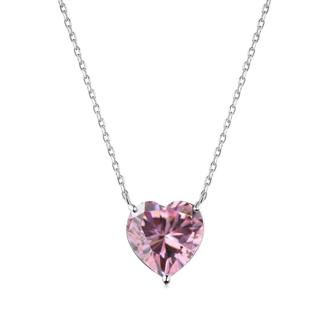 [Aura Jewelry]6.0 carat Radiant Heart Shape Necklace