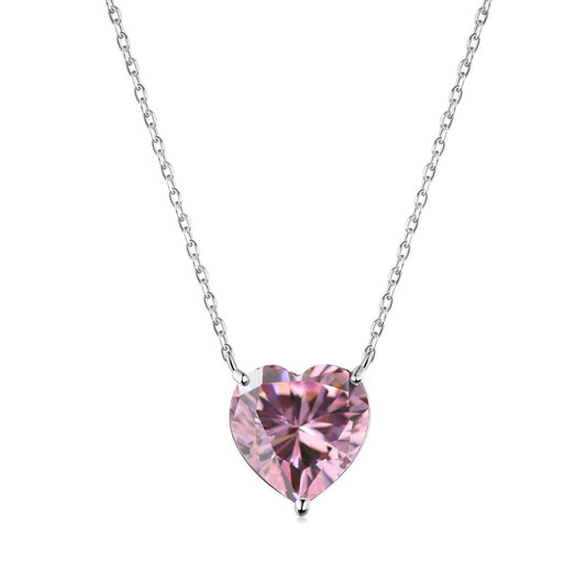 [Aura Jewelry]6.0 carat Radiant Heart Shape Necklace