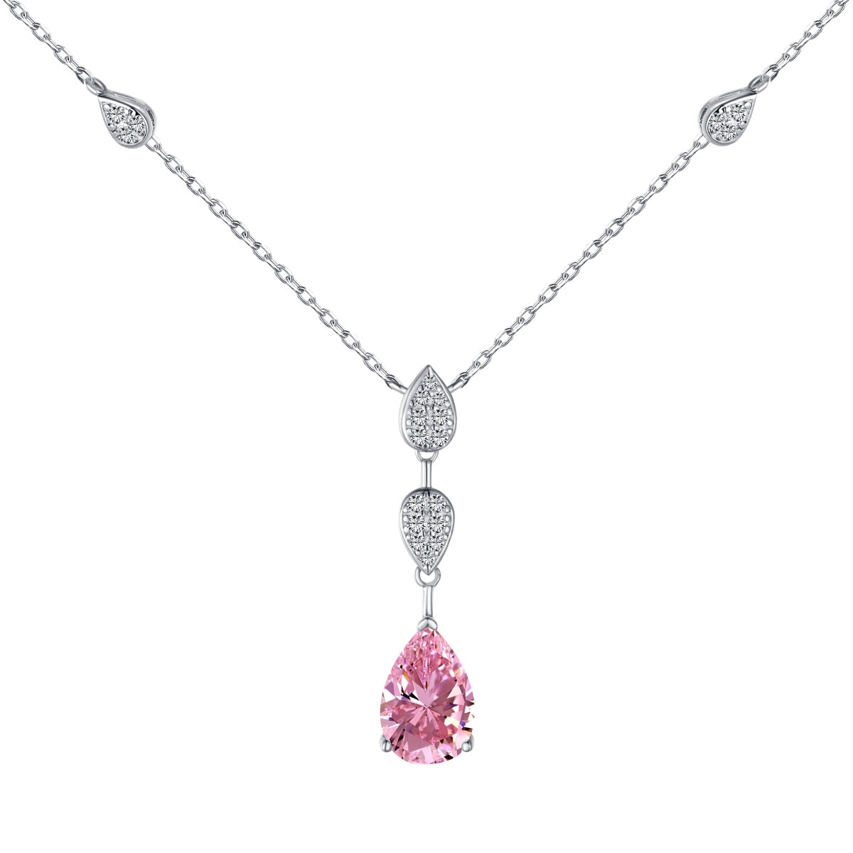 [Aura Jewelry]Dazzling Pear Cut Necklace