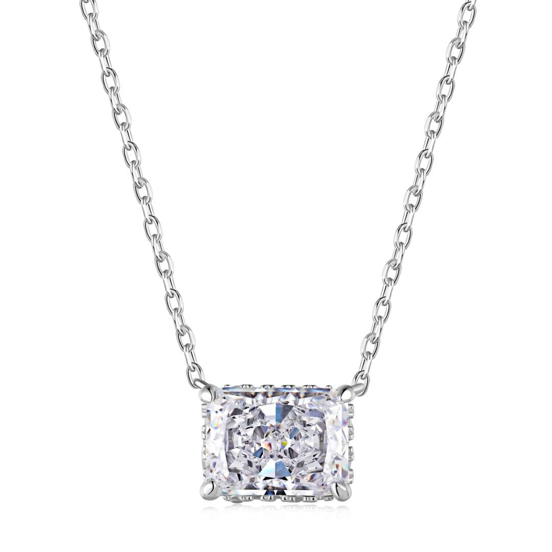 [Aura Jewelry]Luxurious Square Shape Colorful Necalack